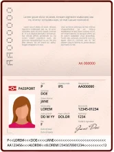 Passport bio page