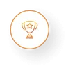 Trophy icon in a hexagon