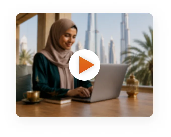 Applicant filling the Dubai visa application online