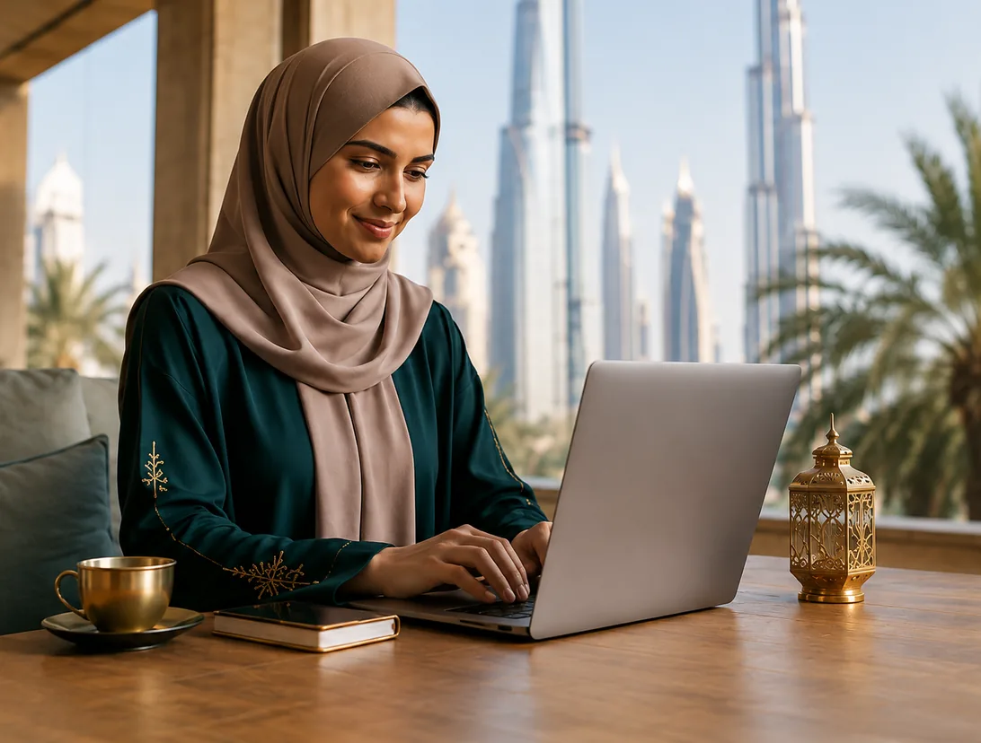 Applicant completing the Dubai visitor visa application online