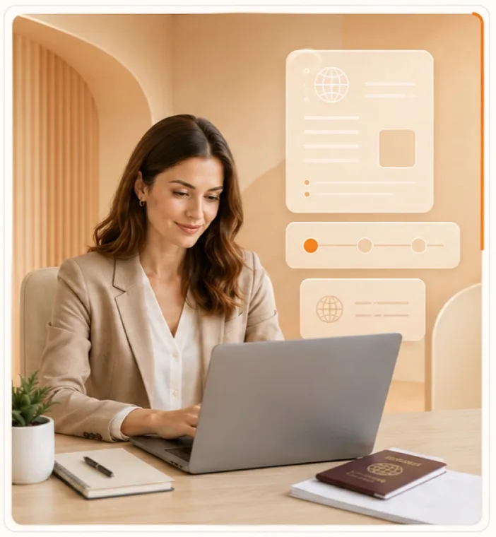 Central booker managing Dubai e-visa requests online
